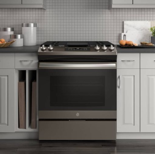 GE ADA 30" Slate Slide-In Gas Range - Image 9