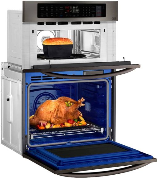 LG 30" Black Stainless Steel Smart Microwave Combination Oven - Image 8