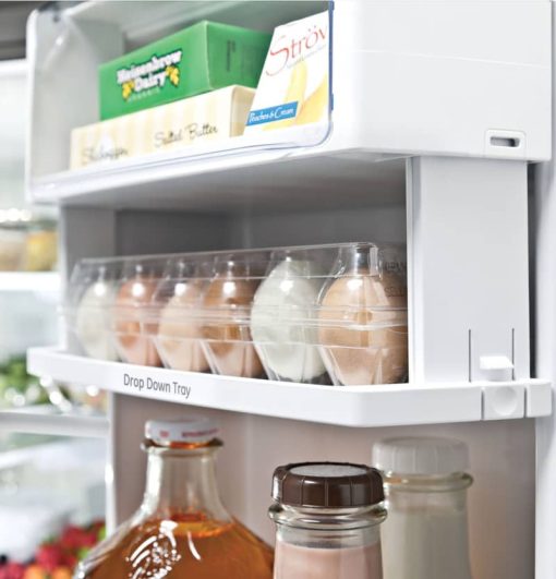 GE Profile ADA ENERGY STAR 22.1 Cu. Ft. Black Stainless Counter-Depth French-Door Refrigerator With Hands-Free AutoFill - Image 8