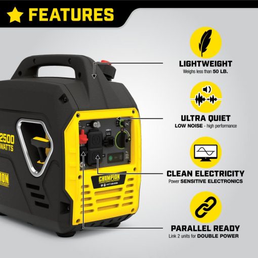 Champion 2500-Watt Ultralight Portable Inverter Generator with USB Ports - Image 2