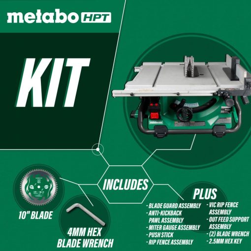 36V MultiVolt Table Saw 10" Brushless (Tool Body Only) - Image 4