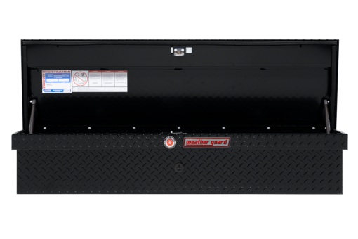 Weather Guard 56" Low Profile Lo-Side Truck Tool Box Aluminum Gloss Black - Image 2