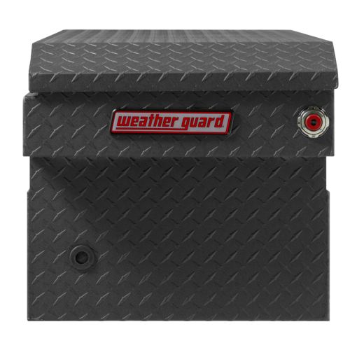 Weather Guard Saddle Truck Tool Box Aluminum Full Standard Textured Matte Black - Image 4