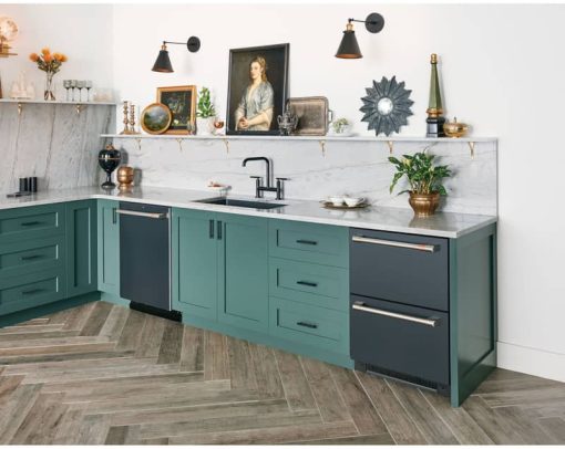 Cafe 5.7 Cu. Ft. Matte Black With Brushed Stainless Built-In Dual-Drawer Refrigerator - Image 9
