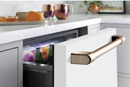 Cafe 5.7 Cu. Ft. Matte White With Brushed Bronze Built-In Dual-Drawer Refrigerator - Image 9
