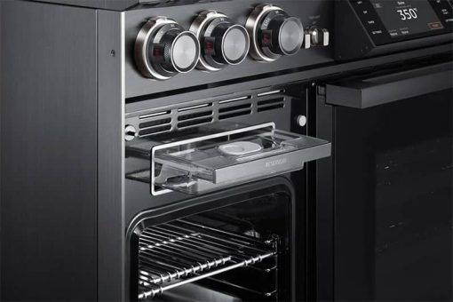 Dacor Contemporary 48" Graphite Stainless Steel Dual-Fuel Liquid Propane Steam Range With Griddle - Image 9