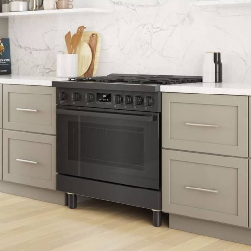 Bosch 800 Series 36" Black Stainless Steel Industrial-Style Dual Fuel Range - Image 9
