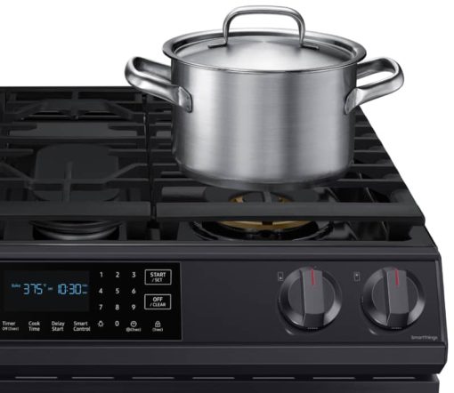 Samsung ADA 6 Cu. Ft. Fingerprint Resistant Black Stainless Steel Front Control Slide-In Gas Range With Air Fry - Image 9
