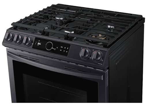 Samsung 6 Cu. Ft. Fingerprint Resistant Black Stainless Steel Slide-In Gas Range With Smart Dial, Air Fry & Wi-Fi - Image 9