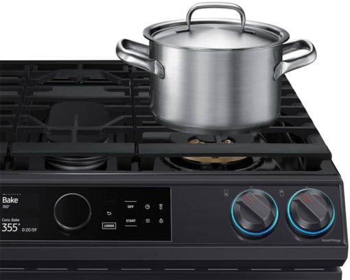 Samsung ADA 6 Cu. Ft. Fingerprint Resistant Black Stainless Steel Flex Duo Slide-In Gas Range With Smart Dial, Air Fry & Wi-Fi - Image 9