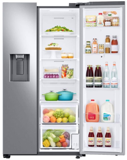 Samsung 21.5 Cu. Ft. Fingerprint Resistant Stainless Steel Counter Depth Side-By-Side Refrigerator With Touch Screen Family Hub - Image 4