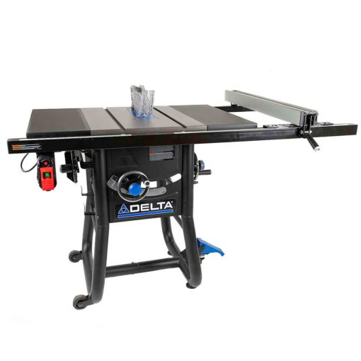 10" Left Tilt Contractor Saw with 30" RH Rip with Steel Wings