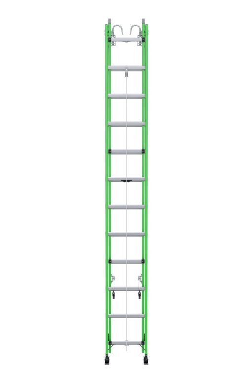 Werner AERO Extension Ladder 24' IAA FG Box Rail/Tri Rung Cable Hook V Rung - Image 3