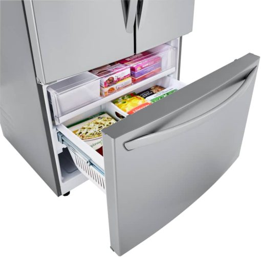 LG 23 Cu. Ft. PrintProof Stainless Steel French Door Counter Depth Refrigerator - Image 9