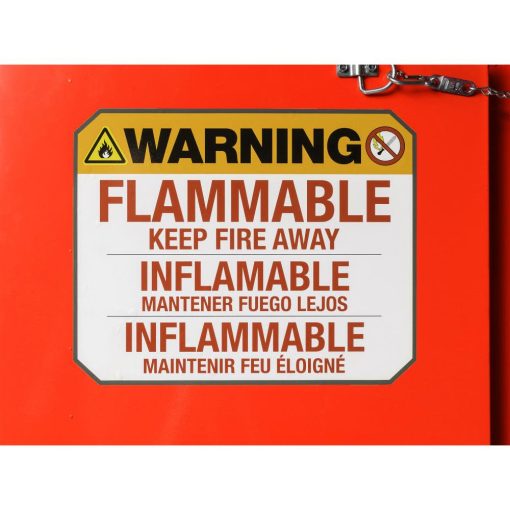 30 Gallon Combustible Manual Close Safety Cabinet - Red - Image 5