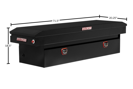 Weather Guard Saddle Truck Tool Box Steel Standard Gloss Black - Image 5