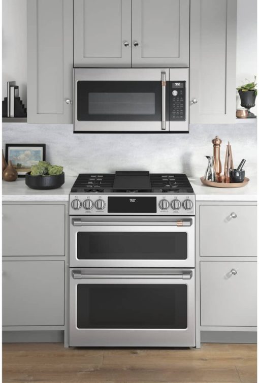 Cafe ADA 30" Stainless Steel With Brushed Stainless Smart Slide-In Front Control Dual-Fuel Double-Oven Range With Convection - Image 10