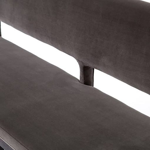 Four Hands Irondale Collection Sara Washed Velvet Grey Dining Bench - Image 9