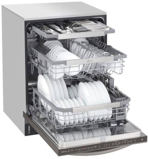 LG 24" Black Stainless Steel Top Control Smart Wi-Fi Enabled Dishwasher With QuadWash And TrueSteam - Image 10