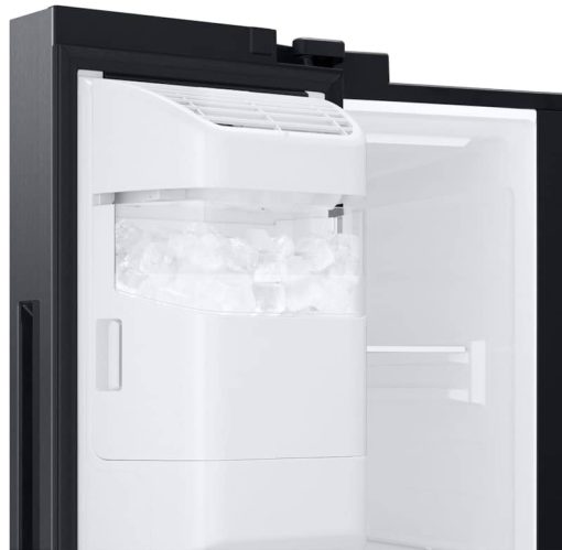 Samsung 26.7 Cu. Ft. Large Capacity Fingerprint Resistant Black Stainless Steel Side-By-Side Refrigerator With Touch Screen Family Hub - Image 10