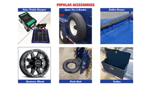 Air-tow 12' Drop Deck Flatbed Trailer 75" Deck Width - 5,500# Capacity - Image 7