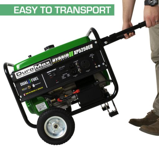 DuroMax Generator Electric Start Dual Fuel Hybrid Portable 5250Watt 224cc - Image 6