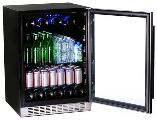 Azure 24" Stainless Steel Glass Door Beverage Center - Image 6