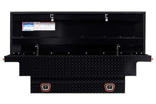 Weather Guard Saddle Truck Tool Box Aluminum Compact Low Profile Black - Image 2