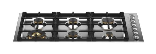 Bertazzoni Professional Series 36" Stainless Steel Drop-In Gas Cooktop With 6 Brass Burners