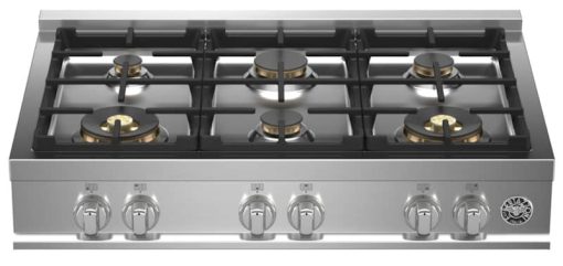 Bertazzoni Master Series 36" Stainless Steel Gas Rangetop With 6 Brass Burners