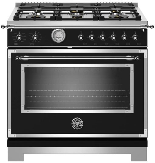 Bertazzoni Heritage Series 36" Matte Black Gas Range