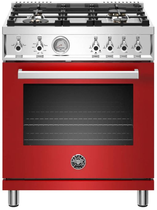 Bertazzoni Professional Series 30" Red Natural Gas Range