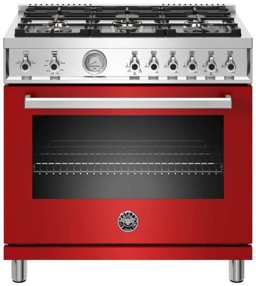 Bertazzoni Professional Series 36" Red Natural Gas Range