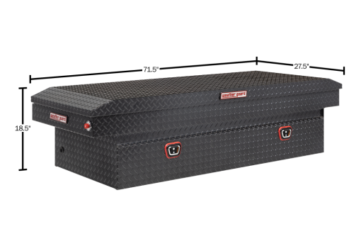 Weather Guard Saddle Truck Tool Box Aluminum Full Extra Wide - Image 5