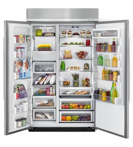 KitchenAid 30 Cu. Ft. PrintShield Stainless Steel Built-In Side-By-Side Refrigerator - Image 3