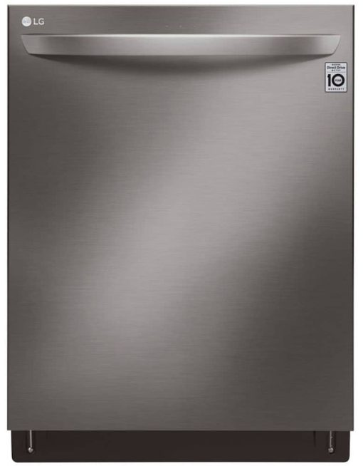 LG 24" Black Stainless Steel Top Control Smart Wi-Fi Enabled Dishwasher With QuadWash And TrueSteam