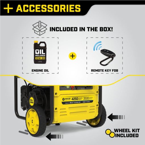 Champion 4250-Watt Wireless Remote Start Open Frame Inverter Generator with Quiet Technology - Image 3