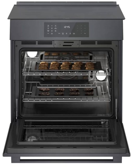 Bosch 800 Series 30" Black Stainless Steel Industrial Style Slide-In Induction Range - Image 3