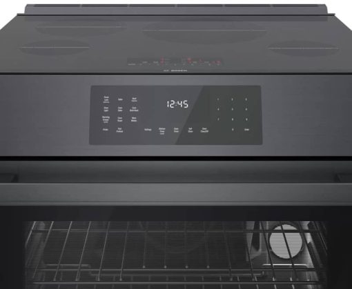Bosch 800 Series 30" Black Stainless Steel Industrial Style Slide-In Induction Range - Image 7