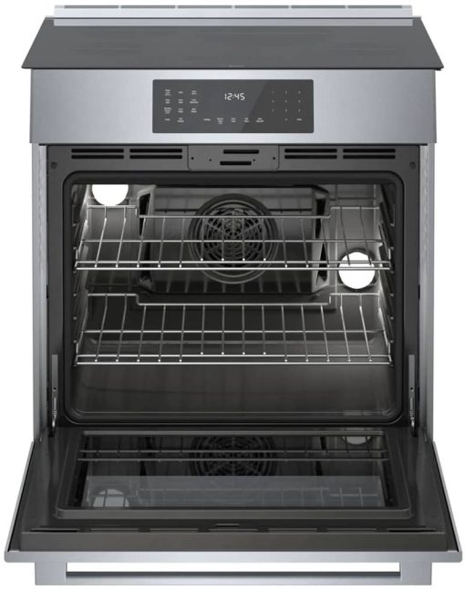 Bosch 800 Series 30" Stainless Steel Industrial Style Slide-In Induction Range - Image 2