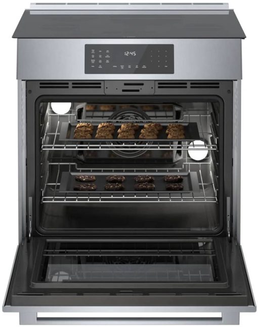 Bosch 800 Series 30" Stainless Steel Industrial Style Slide-In Induction Range - Image 3