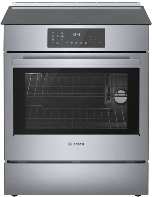 Bosch 800 Series 30" Stainless Steel Industrial Style Slide-In Induction Range