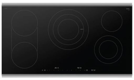 Bosch ADA Benchmark Series 36" Black With Stainless Steel Frame Electric Cooktop