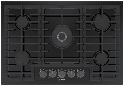 Bosch 800 Series 30" Black With Black Stainless Knobs Gas Cooktop