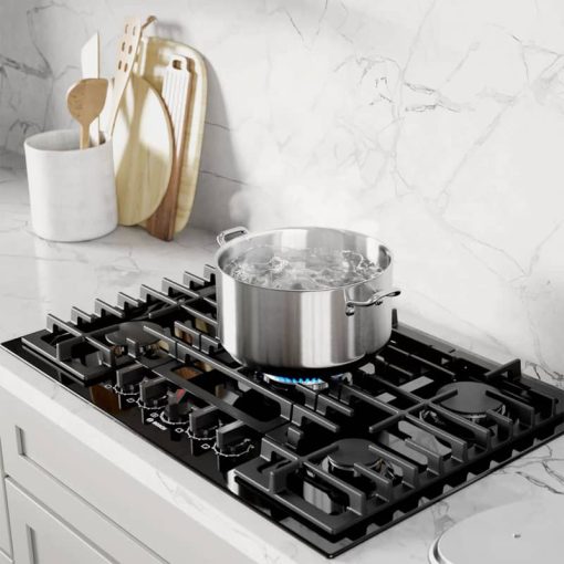 Bosch 800 Series 30" Black With Black Stainless Knobs Gas Cooktop - Image 6