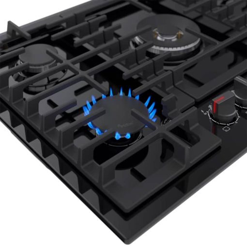 Bosch 800 Series 30" Black With Black Stainless Knobs Gas Cooktop - Image 3