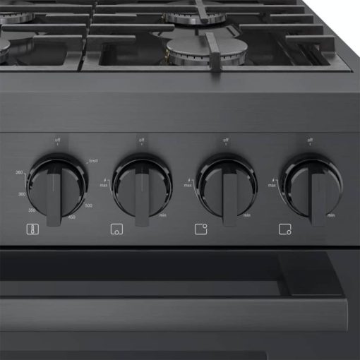 Bosch 800 Series 36" Black Stainless Steel Industrial-Style Gas Range - Image 5