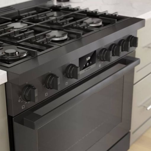 Bosch 800 Series 36" Black Stainless Steel Industrial-Style Gas Range - Image 11