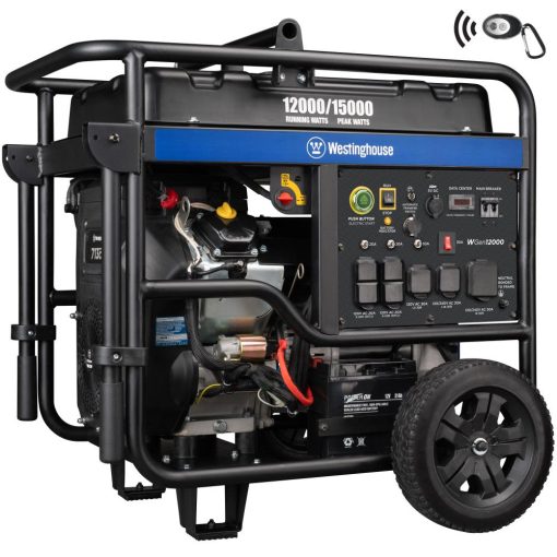 Westinghouse 12000-Running-Watt Ultra Duty Portable Gas Powered Generator with Remote Electric Start
