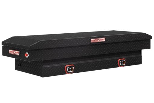 Weather Guard Saddle Truck Tool Box Aluminum Compact Matte Black